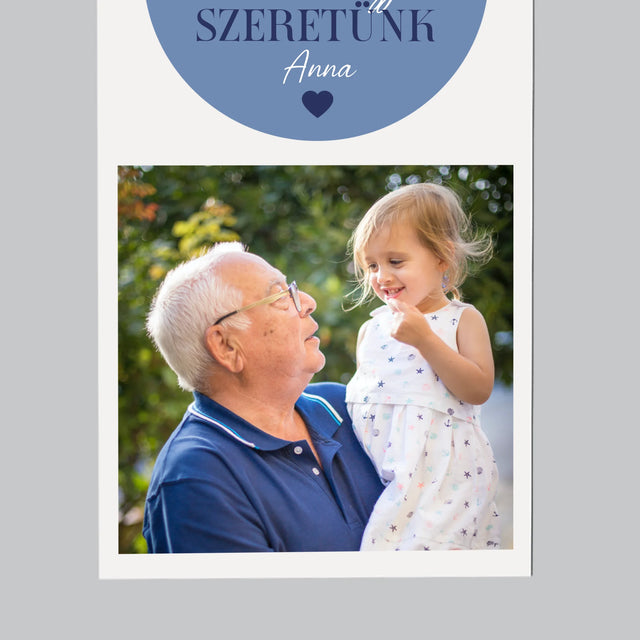 Fotókollázs: Szeretett Nagypapa - Hűtőmágnes
