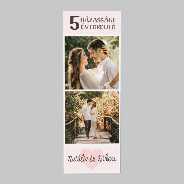 Fotókollázs: 5. Házassági Évforduló - Hűtőmágnes
