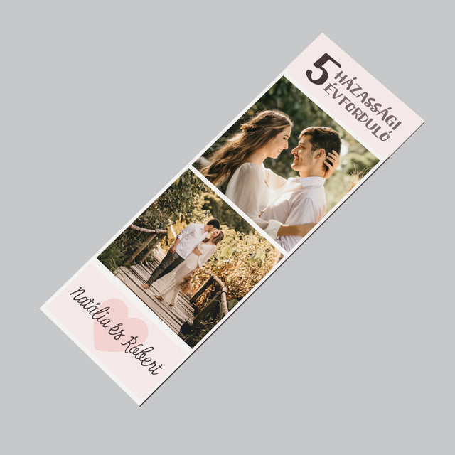 Fotókollázs: 5. Házassági Évforduló - Hűtőmágnes