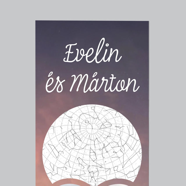 Csillagtérkép: Szerelmes Pár A Hegyekben - Hűtőmágnes