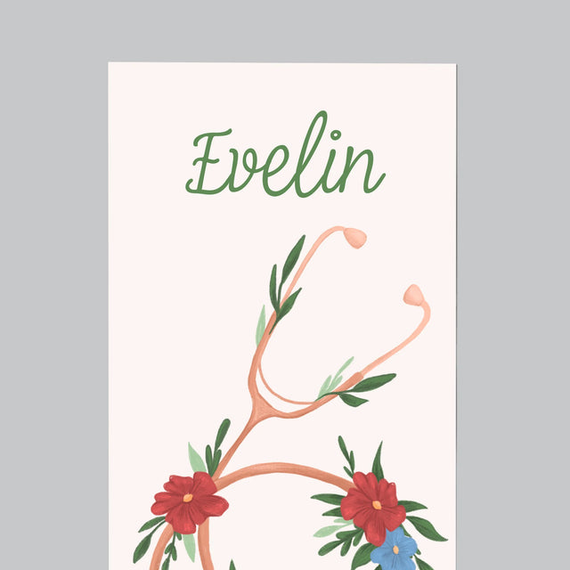 Fotó És Felirat: Sztetoszkóp Virágok - Hűtőmágnes