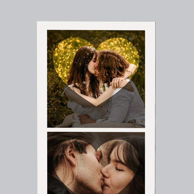 Fotó És Felirat: Szerelmesek, Szív - Hűtőmágnes