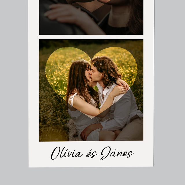 Fotó És Felirat: Szerelmesek, Szív - Hűtőmágnes