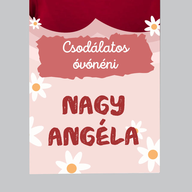 Fotó És Felirat: Csodálatos Óvónéni - Hűtőmágnes