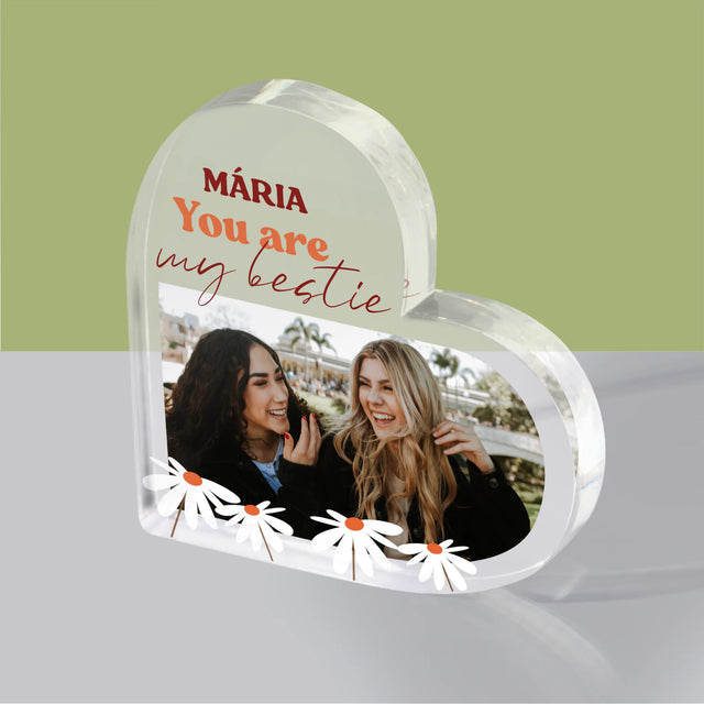 Fotókollázs: Besties Képek - Akrilüveg Szív