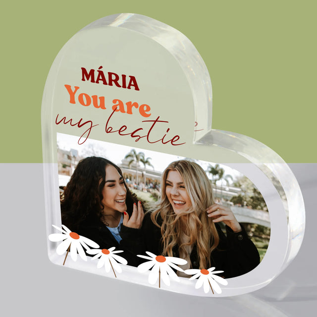 Fotókollázs: Besties Képek - Akrilüveg Szív