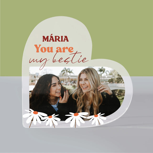 Fotókollázs: Besties Képek - Akrilüveg Szív