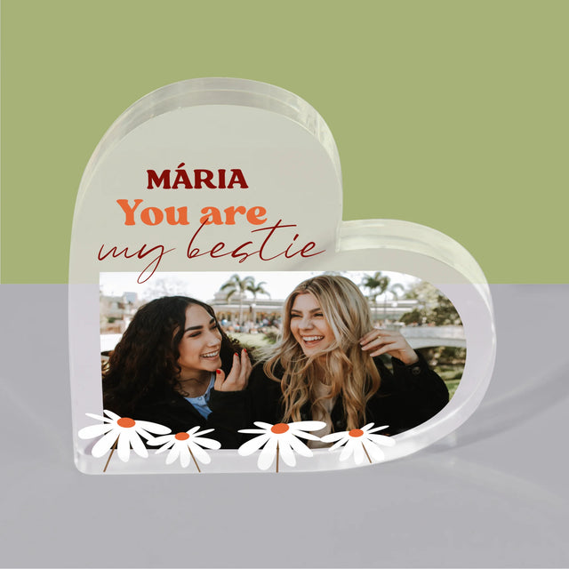 Fotókollázs: Besties Képek - Akrilüveg Szív