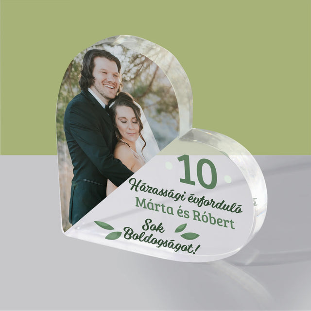 Fotó És Felirat: Esküvői Évfordulós Kívánságok - Akrilüveg Szív