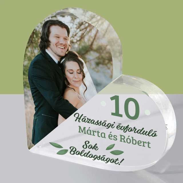 Fotó És Felirat: Esküvői Évfordulós Kívánságok - Akrilüveg Szív