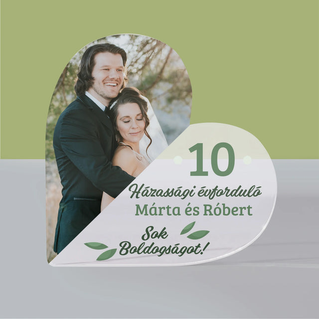 Fotó És Felirat: Esküvői Évfordulós Kívánságok - Akrilüveg Szív