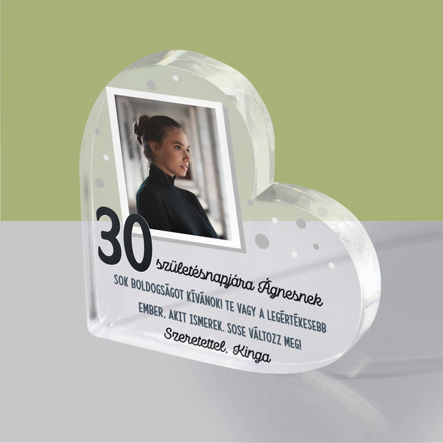 Fotó És Felirat: Születésnapi Jókívánságok - Akrilüveg Szív