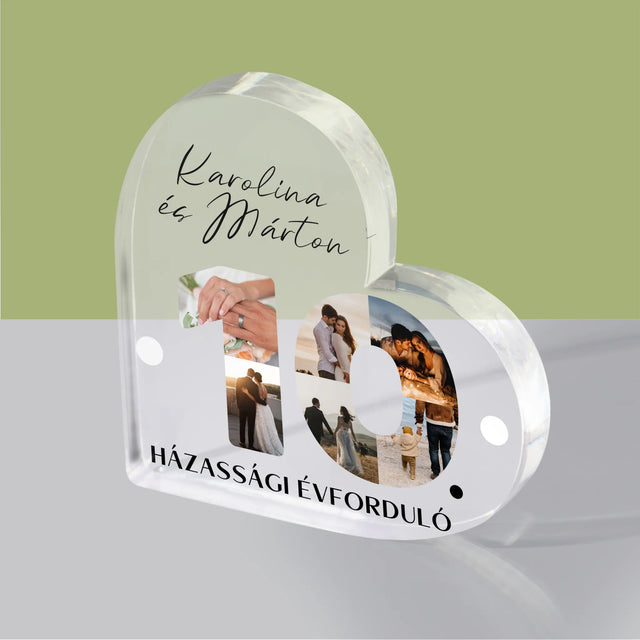 Szó Fotókból: 10. Házassági Évforduló - Akrilüveg Szív