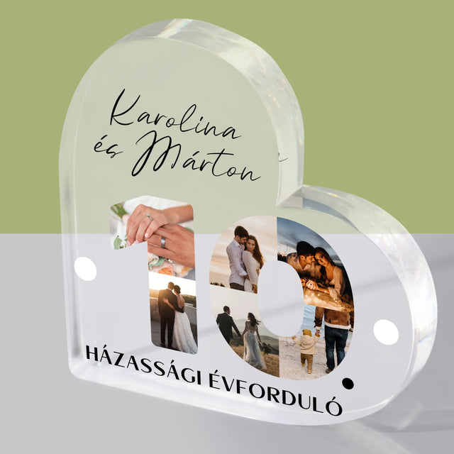Szó Fotókból: 10. Házassági Évforduló - Akrilüveg Szív