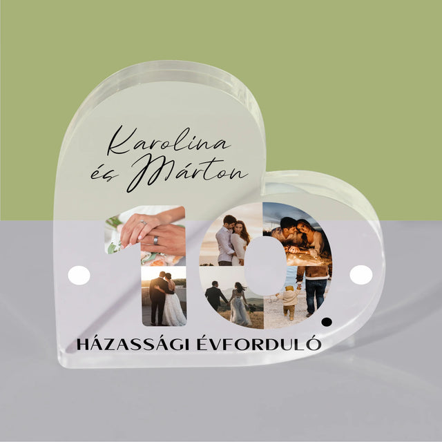 Szó Fotókból: 10. Házassági Évforduló - Akrilüveg Szív