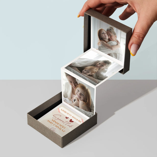 Fotókollázs: Szeretlek Téged Anyu - Harmonika Fotókészlet