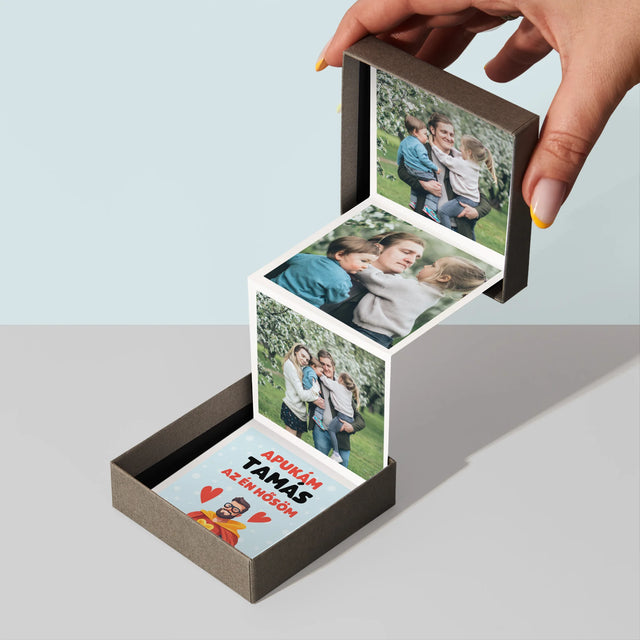 Fotókollázs: Apu Az Én Hősöm - Harmonika Fotókészlet