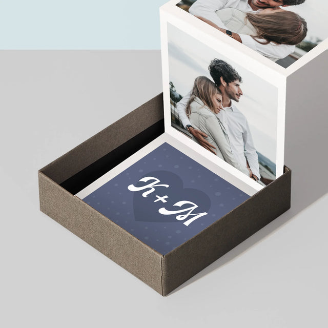 Fotókollázs: Iniciálék, Szívek - Harmonika Fotókészlet