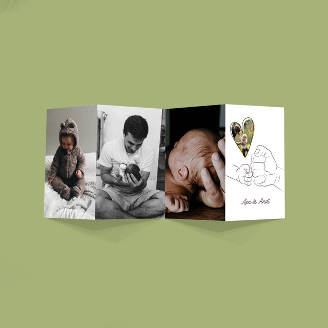 Fotó és felirat: Első Apák napja - Nagyméretű fotóharmonika | HU