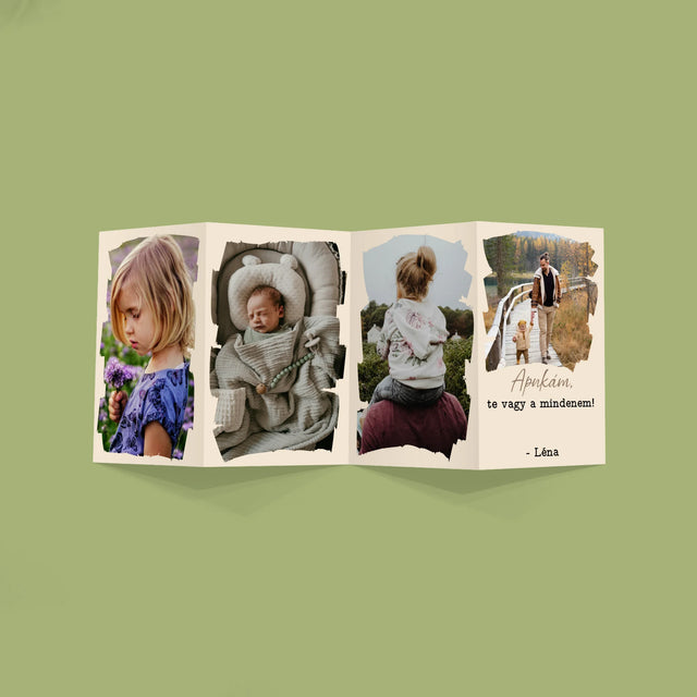 Fotó és felirat: Apának szóló kártya - Nagyharmonika a fotókból | HU