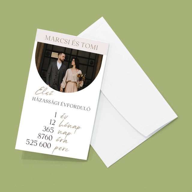 Fotó És Felirat: Első Házassági Évforduló - Nagy Harmonika Fotókészlet