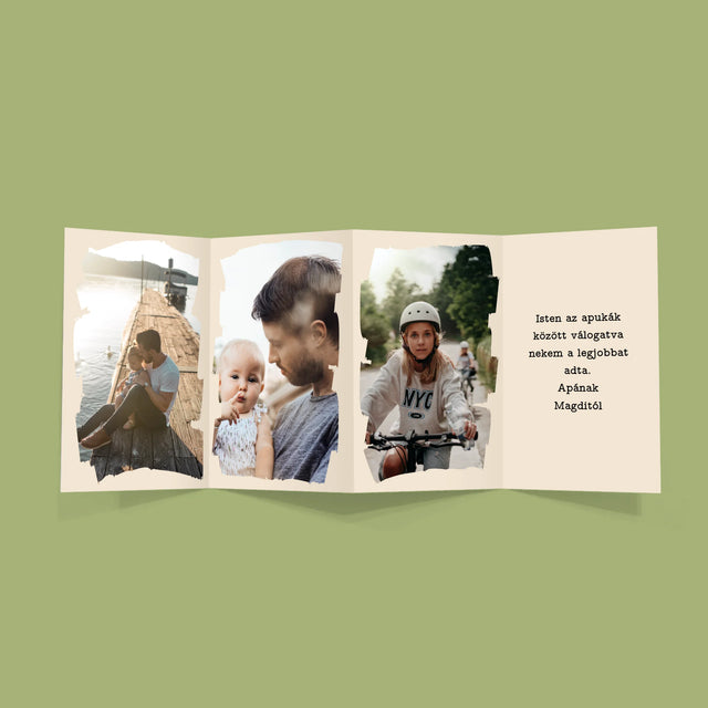 Fotó és felirat: Apának szóló kártya - Nagyharmonika a fotókból | HU