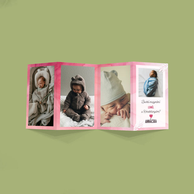 Fotókollázs: Keresztanya Felkérő - Nagy Harmonika Fotókészlet