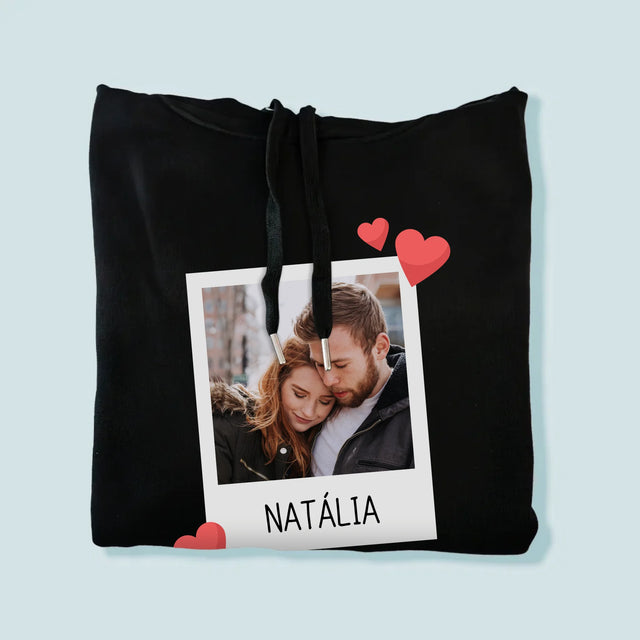 Fotó És Felirat: Szeretlek Fénykép - Férfi Kapucnis Pulóver