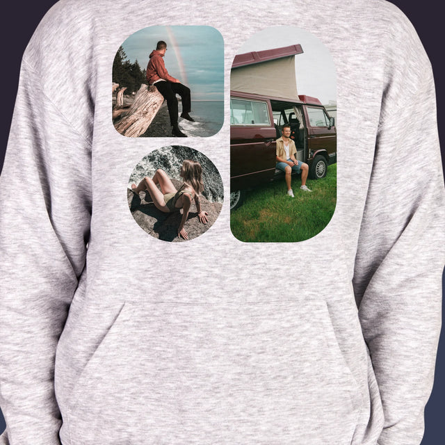 Fotókollázs: Formák - Férfi Kapucnis Pulóver