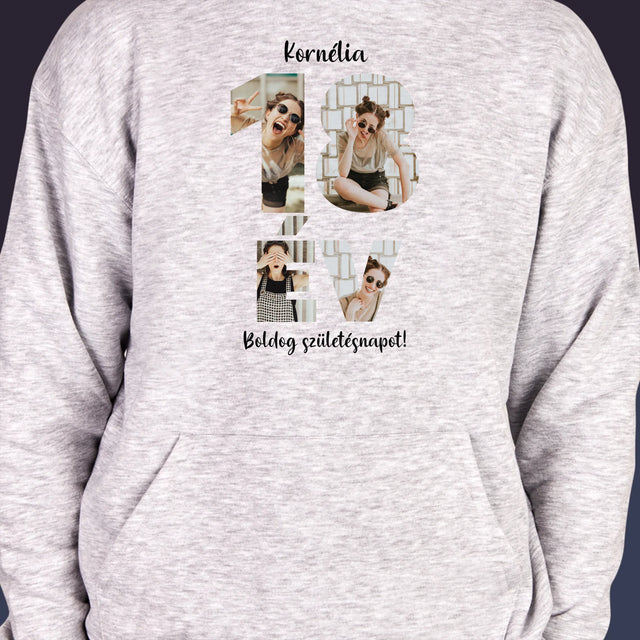 Szó Fotókból: 18 Év A Képeidből - Férfi Kapucnis Pulóver