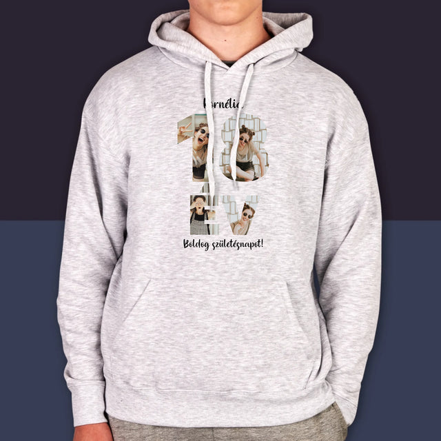 Szó Fotókból: 18 Év A Képeidből - Férfi Kapucnis Pulóver