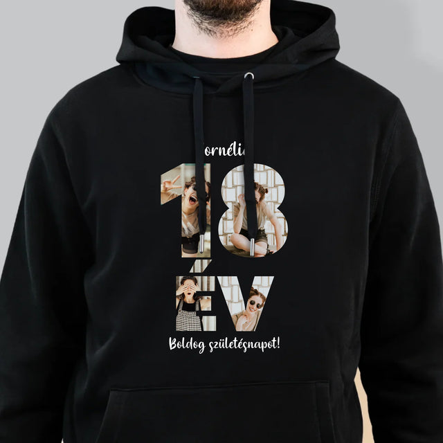Szó Fotókból: 18 Év A Képeidből - Férfi Kapucnis Pulóver