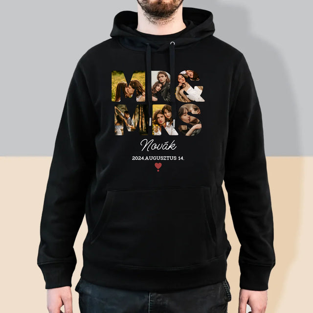 Szó Fotókból: Mr&Mrs - Férfi Kapucnis Pulóver