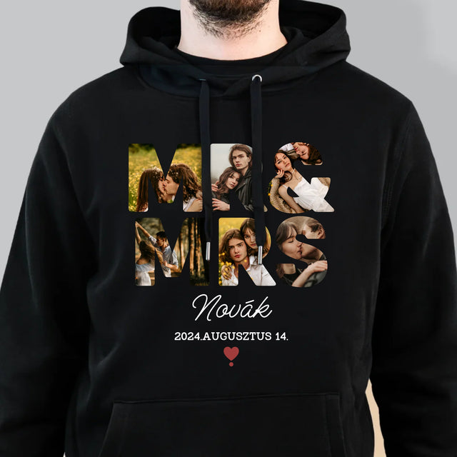 Szó Fotókból: Mr&Mrs - Férfi Kapucnis Pulóver