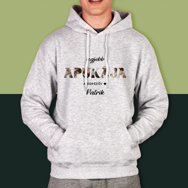 Szó Fotókból: Az Év Legjobb Apukája - Férfi Kapucnis Pulóver