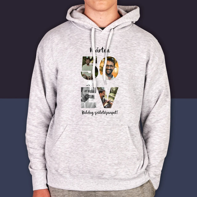 Szó Fotókból: 50 Év A Képeidből - Férfi Kapucnis Pulóver