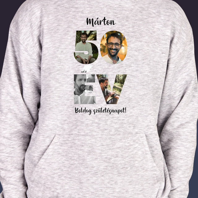 Szó Fotókból: 50 Év A Képeidből - Férfi Kapucnis Pulóver