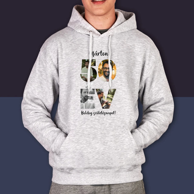 Szó Fotókból: 50 Év A Képeidből - Férfi Kapucnis Pulóver