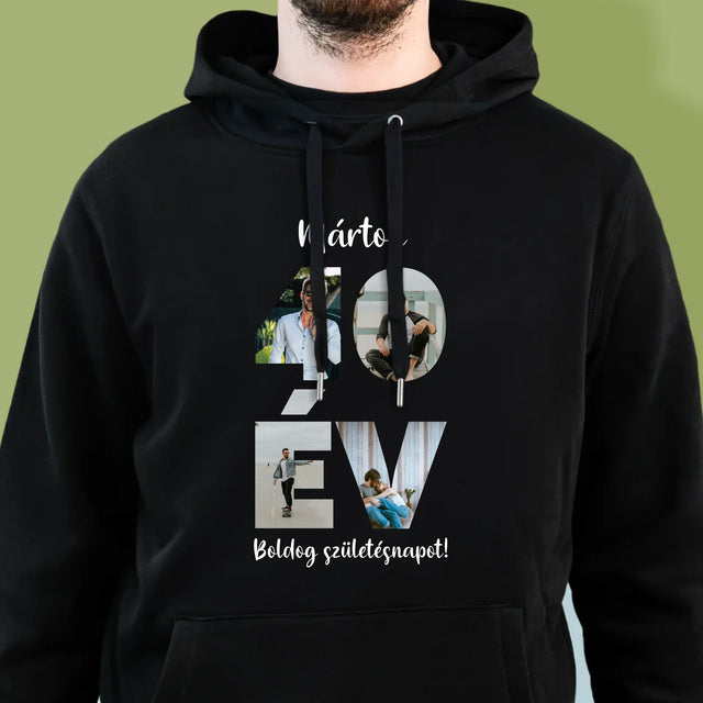 Szó Fotókból: 40 Év A Képeidből - Férfi Kapucnis Pulóver