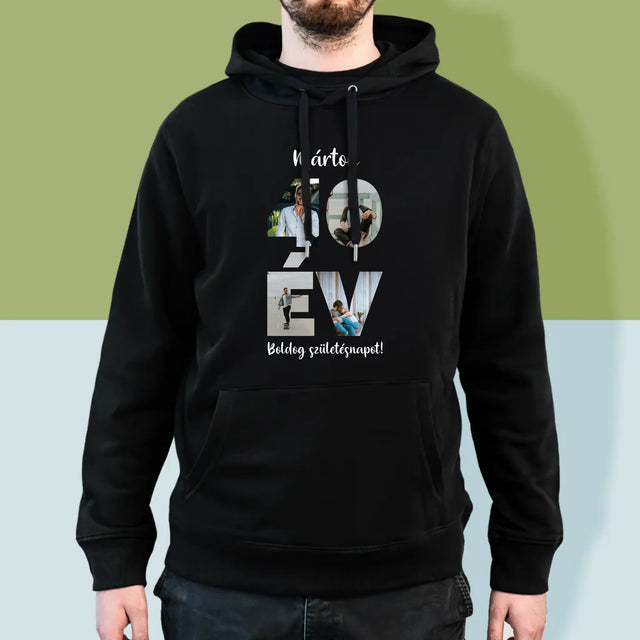 Szó Fotókból: 40 Év A Képeidből - Férfi Kapucnis Pulóver