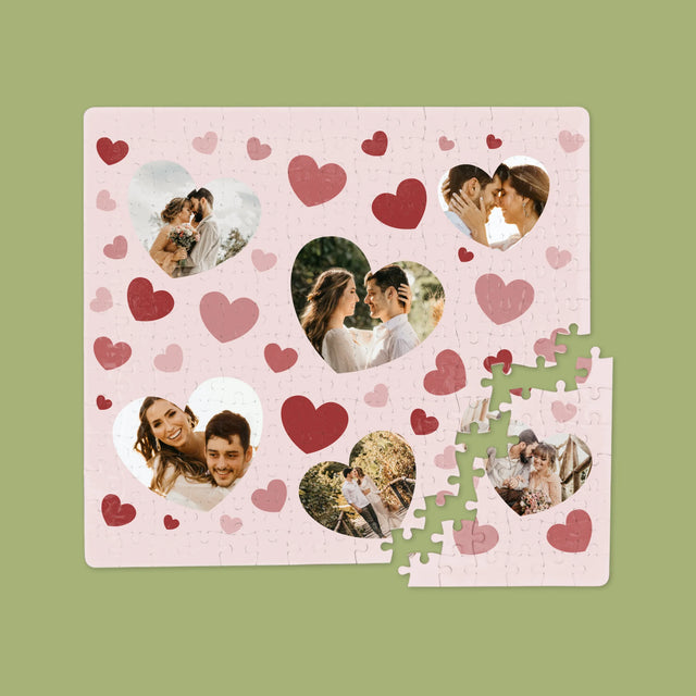 Fotókollázs: Szívecskés Képek - Puzzle