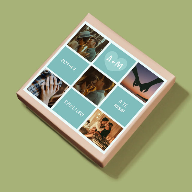 Fotókollázs: Szeretlek, Iniciálék - Puzzle