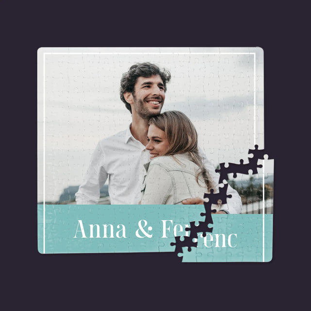 Fotókollázs: Pár, Nevek - Puzzle