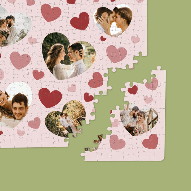 Fotókollázs: Szívecskés Képek - Puzzle