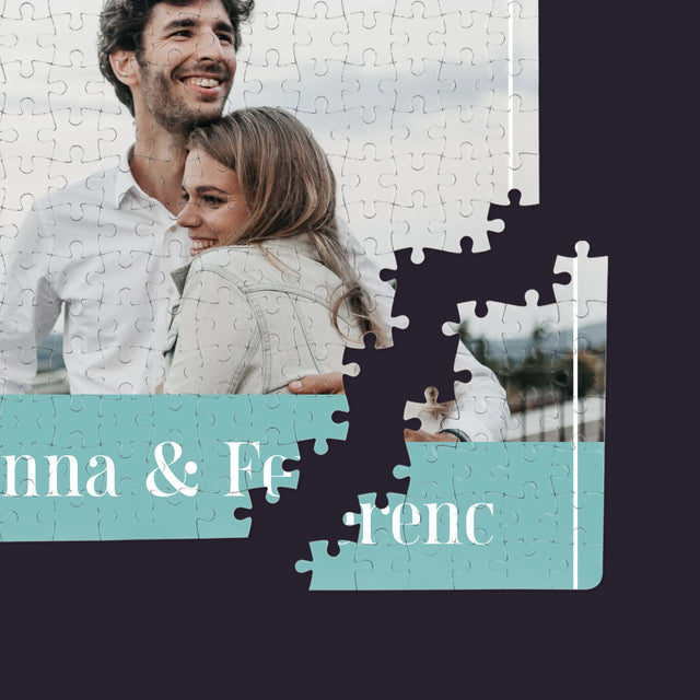 Fotókollázs: Pár, Nevek - Puzzle