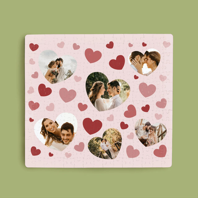 Fotókollázs: Szívecskés Képek - Puzzle