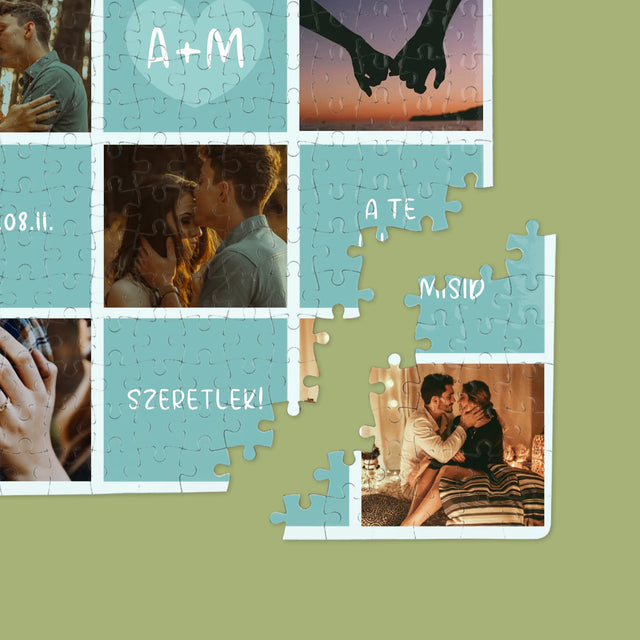 Fotókollázs: Szeretlek, Iniciálék - Puzzle
