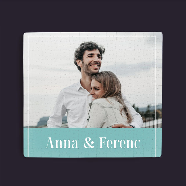 Fotókollázs: Pár, Nevek - Puzzle