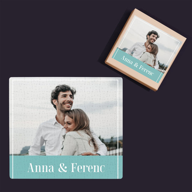 Fotókollázs: Pár, Nevek - Puzzle