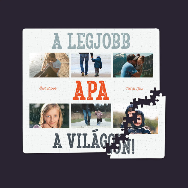Fotókollázs: A Legjobb Apa A Világon Fénykép - Puzzle